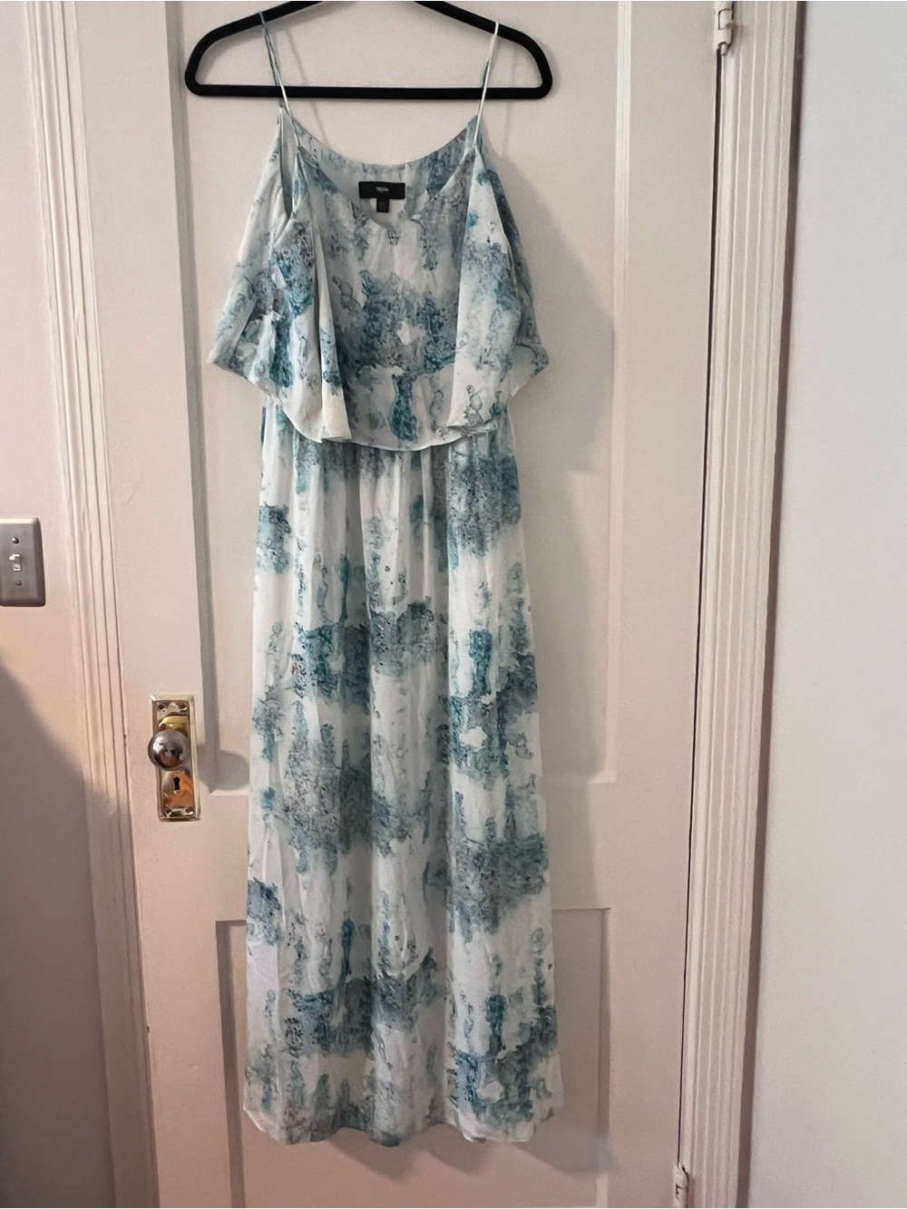 Mossimo Splatter Maxi Dress with Ruffle Overlay